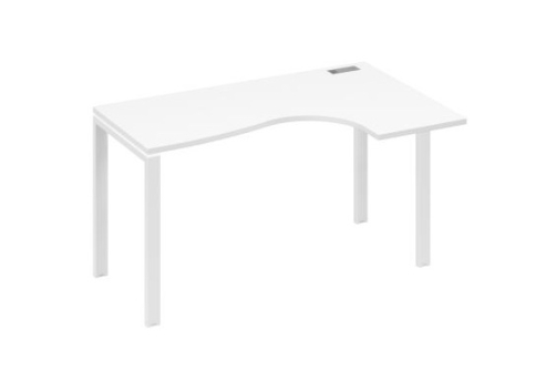 Стол эргономичный правый Мира Нумо, цвет белый премиум + белый