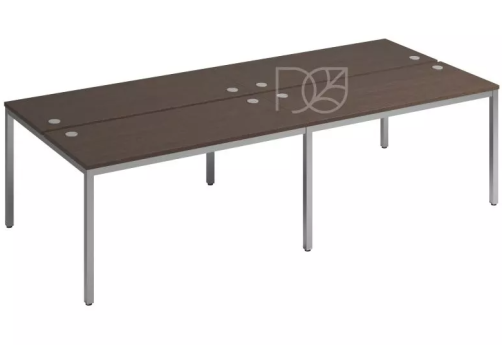 Бенч-система на 4 рабочих места, цвет венге