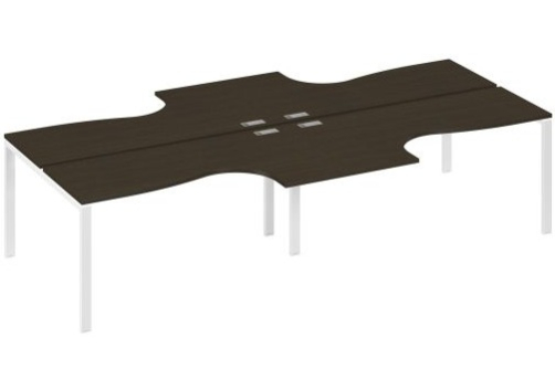 Рабочая станция эргономичная (4х160) Мира Нумо, цвет венге + белый