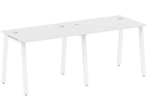 Стол на 2 рабочих места, 2000х720х750 мм, цвет белый