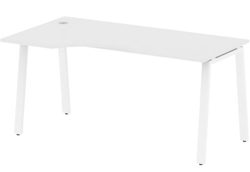 Стол эргономичный левый, цвет белый