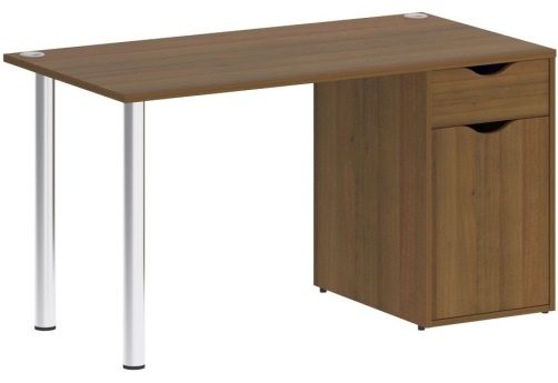 Стол письменный с тумбой, цвет орех