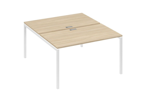 Рабочая станция 2х140 Мира Лофт, цвет дуб скандинавский + белый