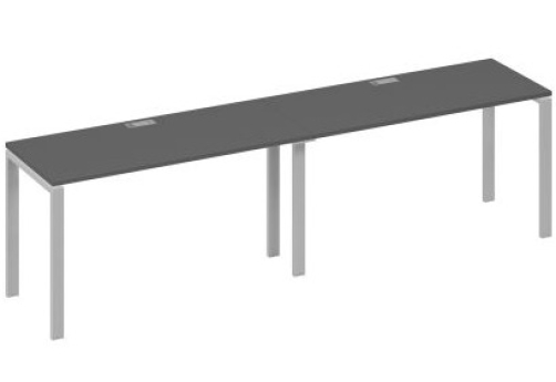 Рабочая станция (2х140) Мира Нумо, цвет антрацит премиум + серый