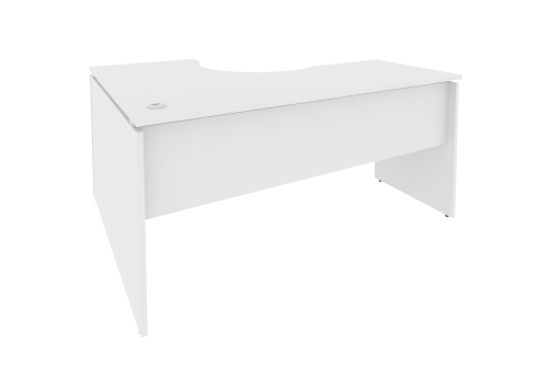 Стол криволинейный правый, цвет белый