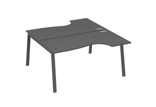 Станция рабочая эргономичная 2х160 Мира Трио, цвет антрацит премиум + антрацит