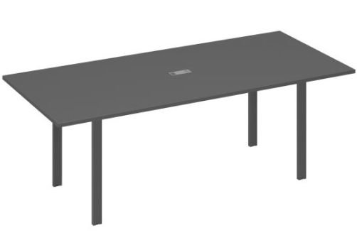 Стол для переговоров прямоугольный Мира Нумо, цвет антрацит премиум + антрацит
