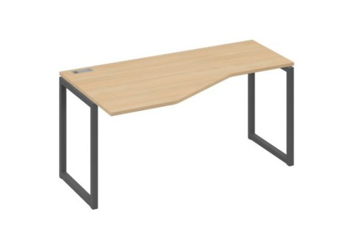 Стол эргономичный левый Мира Одри, цвет натуральный дуб + антрацит