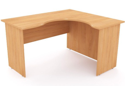 Стол рабочий криволинейный правый, цвет бук