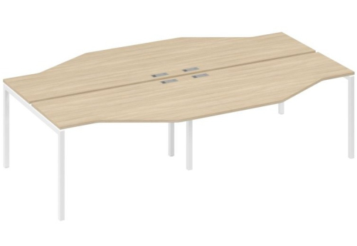 Рабочая станция эргономичная 4х140 Техно Мира Лофт, цвет дуб скандинавский + белый