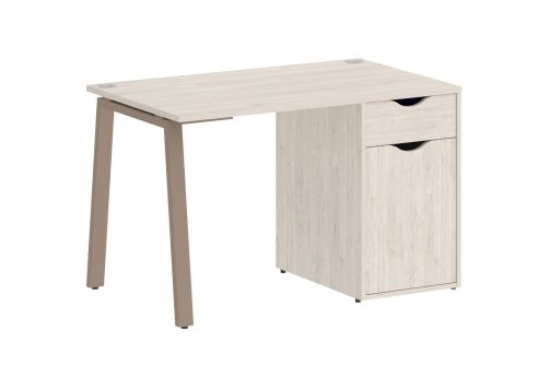Стол письменный с тумбой, цвет денвер светлый + мокко