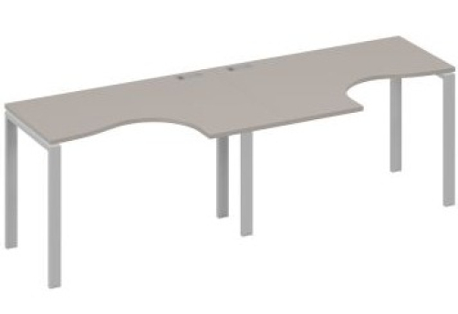 Рабочая станция эргономичная (2х120) Мира Нумо, цвет мокко премиум + серый