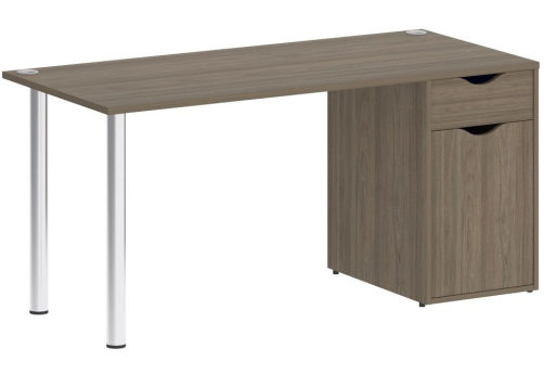 Стол письменный с тумбой, цвет вяз