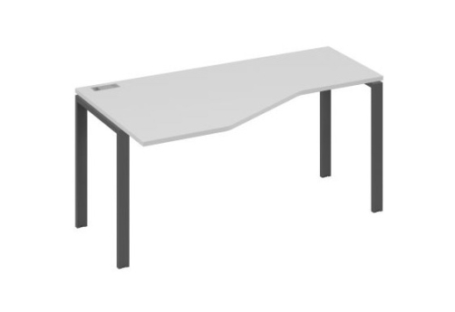 Стол эргономичный левый Мира Нумо, цвет серый + антрацит