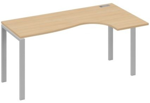 Стол эргономичный правый Мира Нумо, цвет натуральный дуб + серый