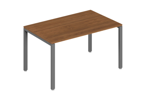 Стол письменный на металлоопорах, цвет орех