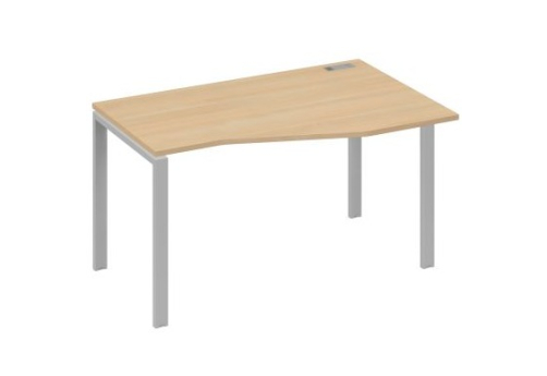Стол эргономичный правый Мира Нумо, цвет натуральный дуб + серый