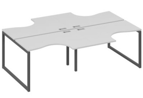 Рабочая станция эргономичная (4х120) Мира Одри, цвет серый + антрацит