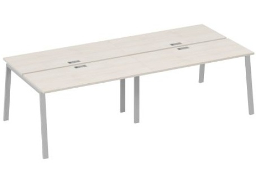 Рабочая станция 4х140 Мира Трио, цвет дуб шамони + серый