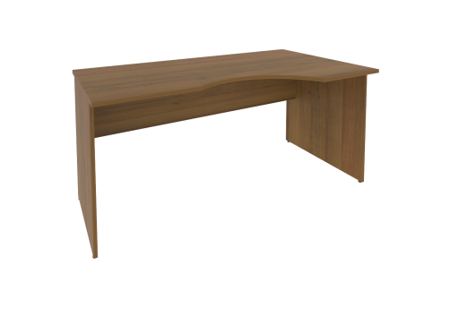 Стол письменный эргономичный правый, цвет орех