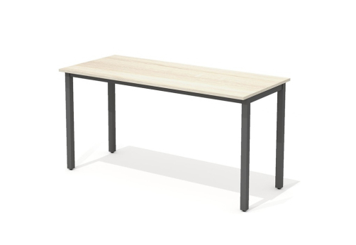 Стол прямой на металлокаркасе Гардения Офис, цвет дуб сонома