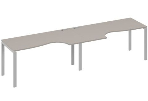 Рабочая станция эргономичная (2х160) Мира Нумо, цвет мокко премиум + серый