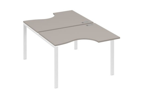 Рабочая станция эргономичная (2х120) Мира Нумо, цвет мокко премиум + белый