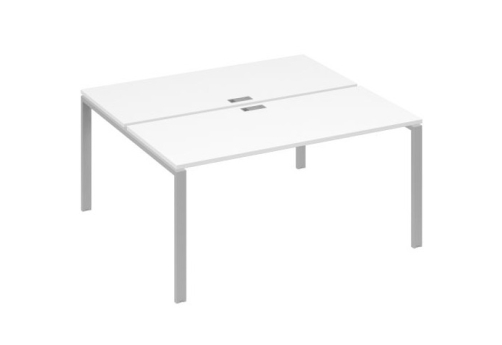 Рабочая станция (2х160) Мира Нумо, цвет белый премиум + серый