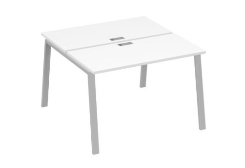 Рабочая станция 2х120 Мира Трио, цвет белый премиум + серый