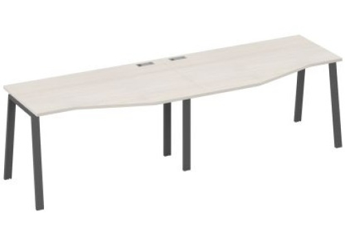 Станция рабочая эргономичная 2х140 Мира Трио, цвет дуб шамони + антрацит