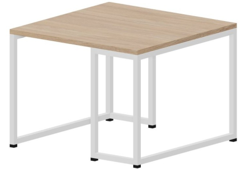 Стол журнальный Мейлон, цвет светлый дуб + белый