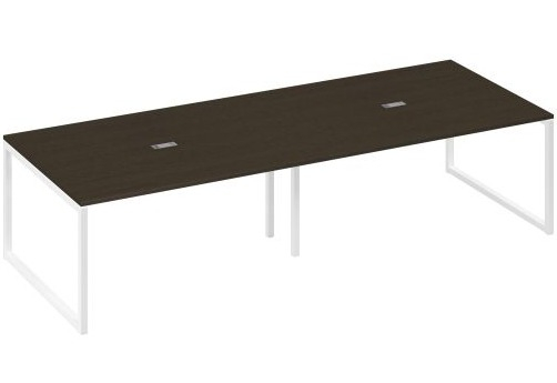 Стол для переговоров прямоугольный Мира Одри, цвет венге + белый