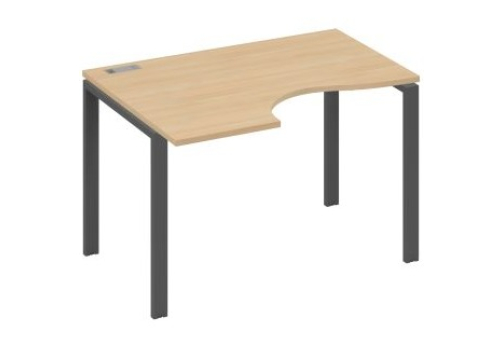 Стол эргономичный левый Мира Нумо, цвет натуральный дуб + антрацит