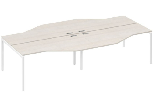 Рабочая станция эргономичная 4х160 Техно Мира Лофт, цвет дуб шамони + белый