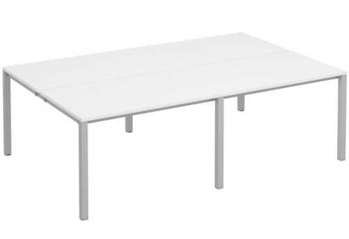 Рабочая станция (4х120) Прайм Металл 50, цвет белый + серый