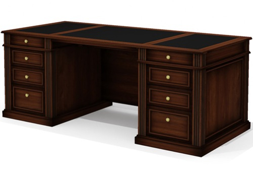 Стол руководителя Альберо, цвет орех темный