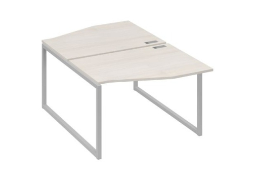 Рабочая станция эргономичная (2х120) Мира Одри, цвет дуб шамони + серый