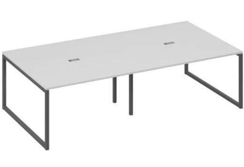 Стол для переговоров прямоугольный Мира Одри, цвет серый + антрацит