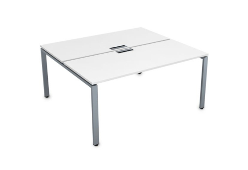 Стол на 2 рабочих места Платинум Персонал, цвет белый премиум