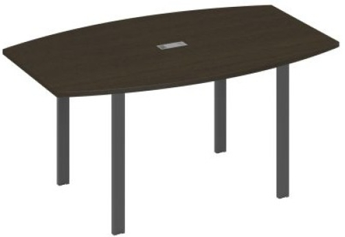 Стол для переговоров фигурный Мира Нумо, цвет венге + антрацит