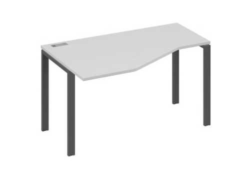 Стол эргономичный левый Мира Нумо, цвет серый + антрацит