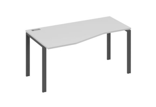Стол эргономичный левый Мира Нумо, цвет серый + антрацит