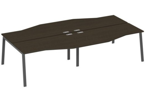 Станция рабочая эргономичная 4х160 Мира Трио, цвет венге + антрацит