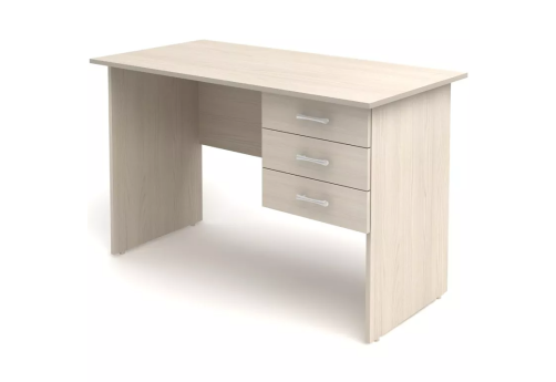 Стол с подвесной тумбой, цвет дуб молочный