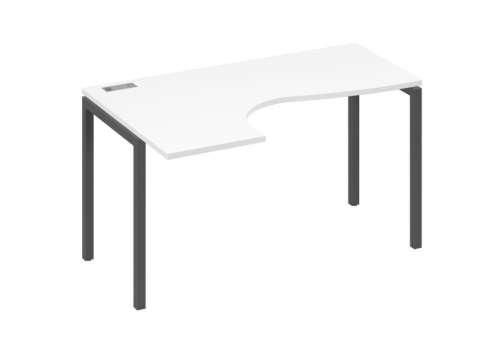 Стол эргономичный левый Классика Мира Лофт, цвет белый премиум + антрацит