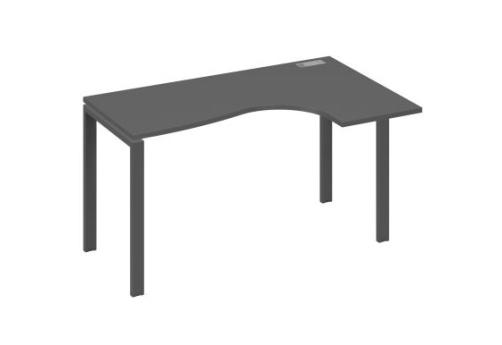 Стол эргономичный правый Мира Нумо, цвет антрацит премиум + антрацит