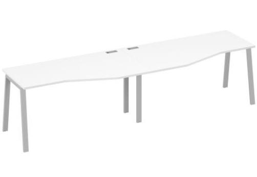 Станция рабочая эргономичная 2х160 Мира Трио, цвет белый премиум + серый