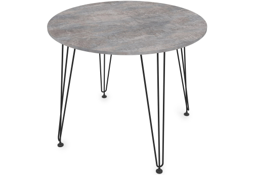 Стол обеденный круглый Мальта, цвет базальт