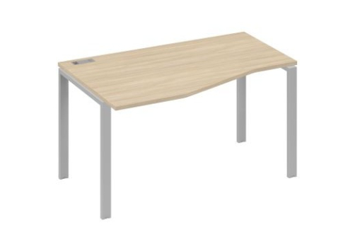 Стол эргономичный левый Мира Нумо, цвет дуб скандинавский + серый