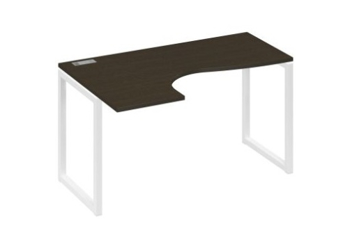 Стол эргономичный левый Мира Одри, цвет венге + белый